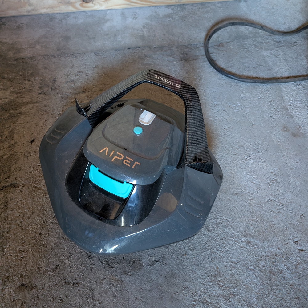 Aiper Robotic Pool Cleaner in Gray and Blue